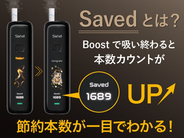 節約が"見える"、Saved表示機能